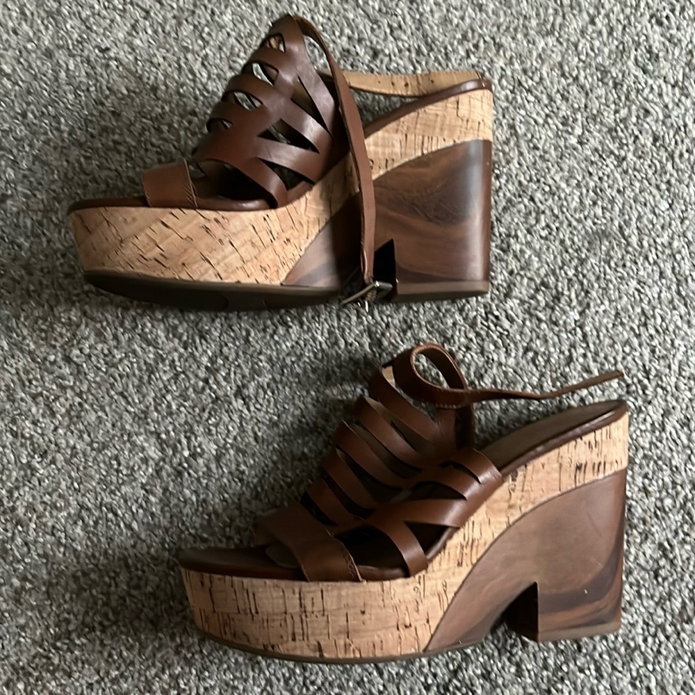 Franco Sarto Cork Wedge Sandals